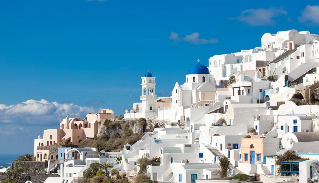 Sắc màu trong thiết kế cảnh quan - Santorini, Hy Lạp