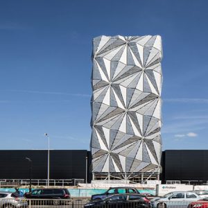 Conrad Shawcross forays into architecture with faceted tower that “defies definition”