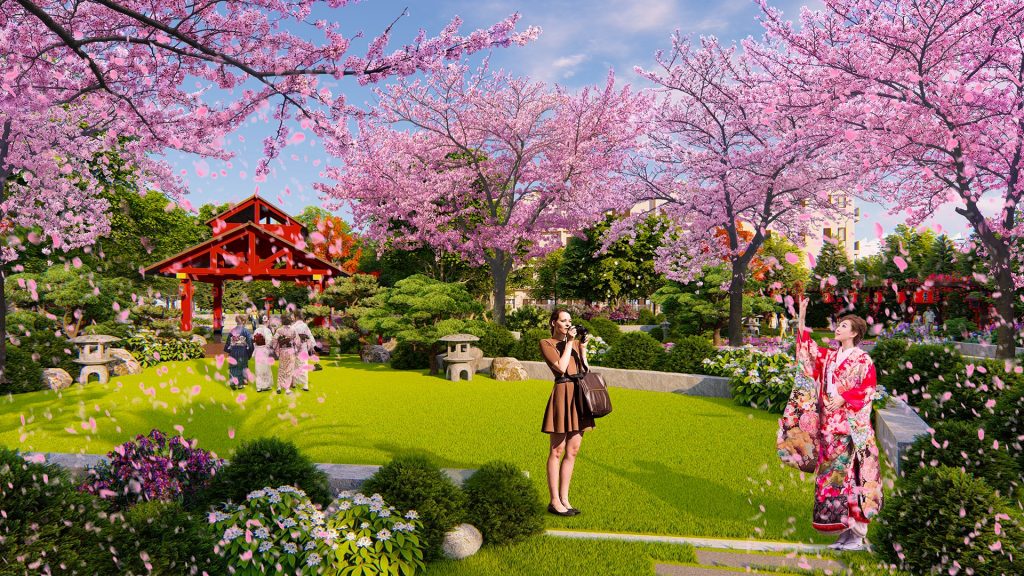 Hanami Park - Thiết kế cảnh quan khu đô thị Đồng Lạc Ngàn - Phú Thọ